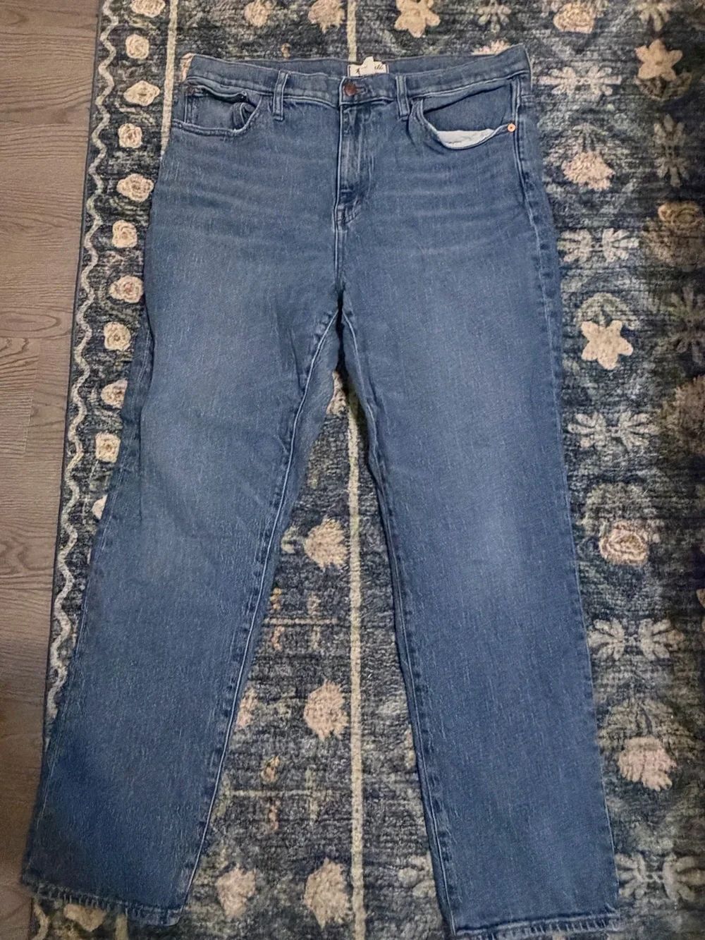 Madewell Classic High-Rise Straight Leg Jeans - Blue